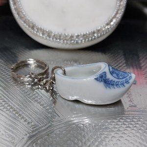 Vintage Holland Pottery Dutch Hand Painted Ceramic Windmill Shoes Souvenir